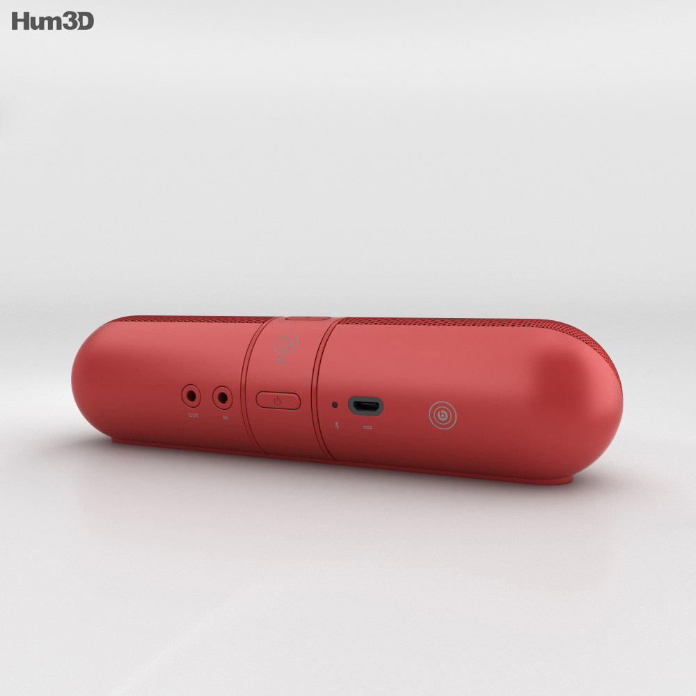 Beats Pill 2.0 Sans fil Haut-parleur Red Modèle 3d