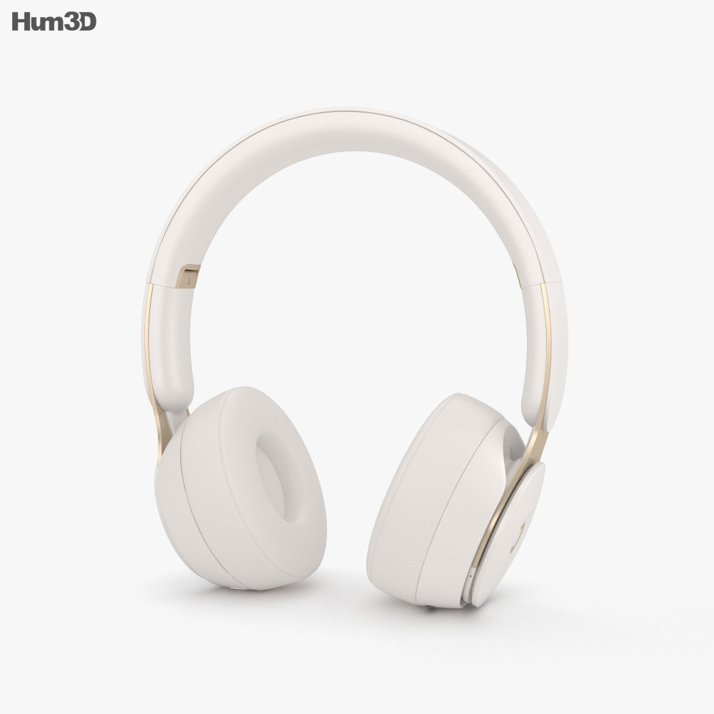 オーディオ機器 ヘッドフォン Beats Solo Pro Ivory 3Dモデル