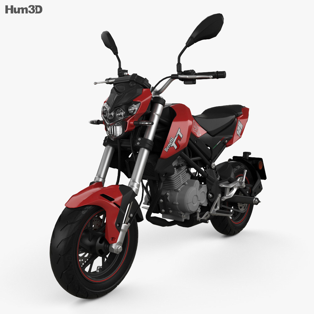 Benelli TNT 125 with HQ dashboard 2018 3d model