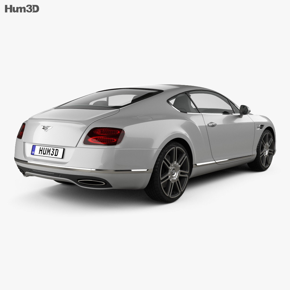 Bentley Continental GT 2018 Modelo 3D vista trasera