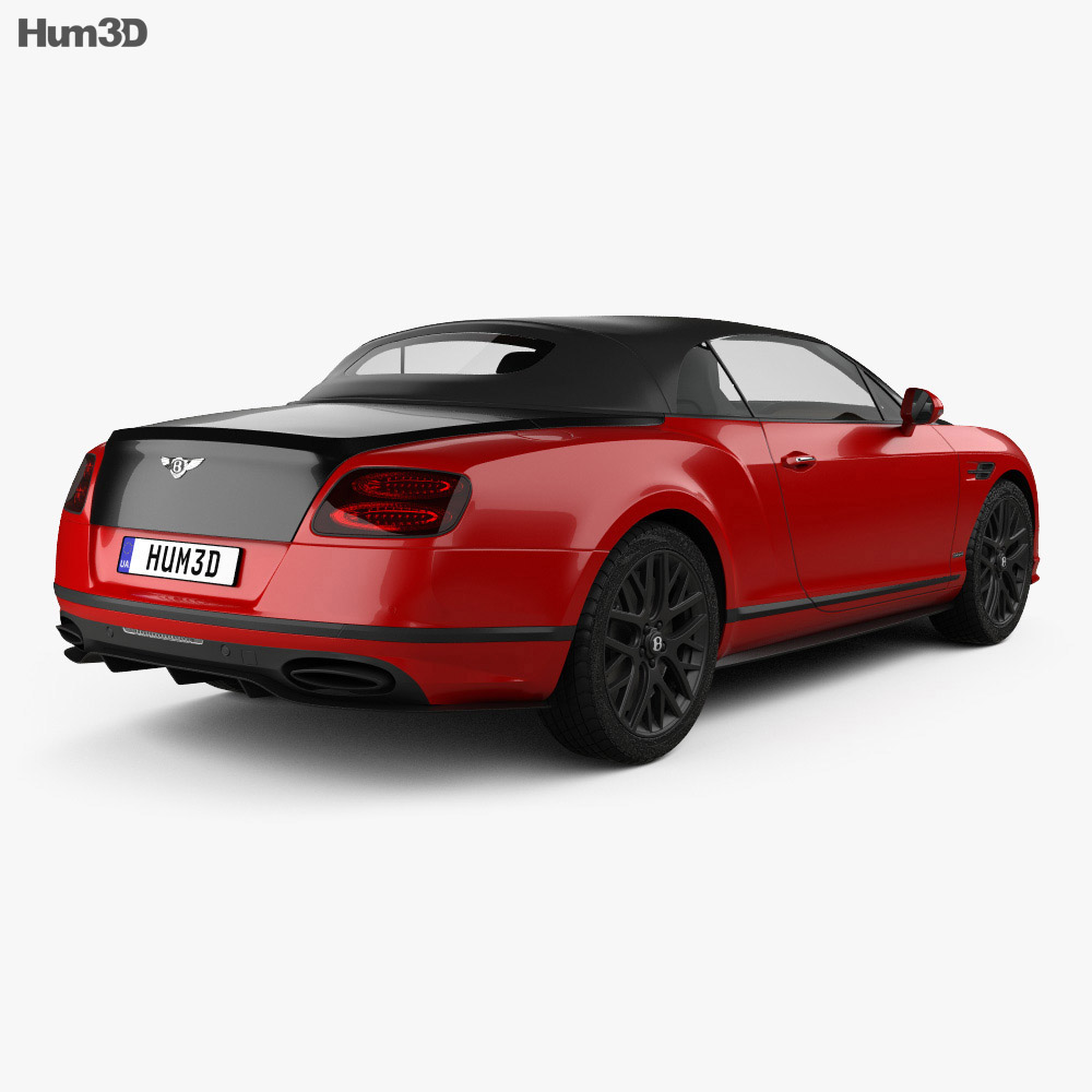 Bentley Continental GT Supersports Кабріолет 2019 3D модель back view