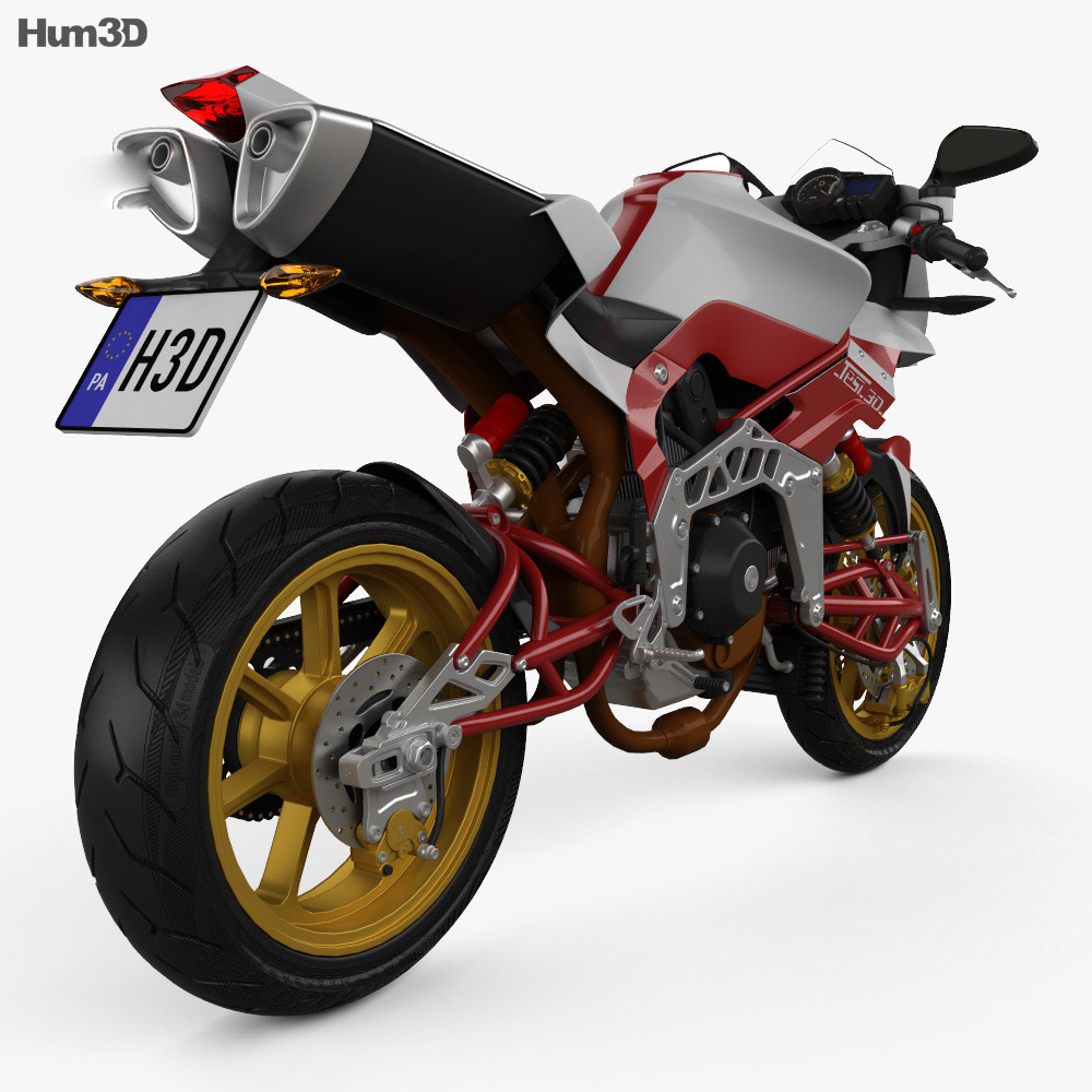 Bimota Tesi 3D 2014 3d model back view