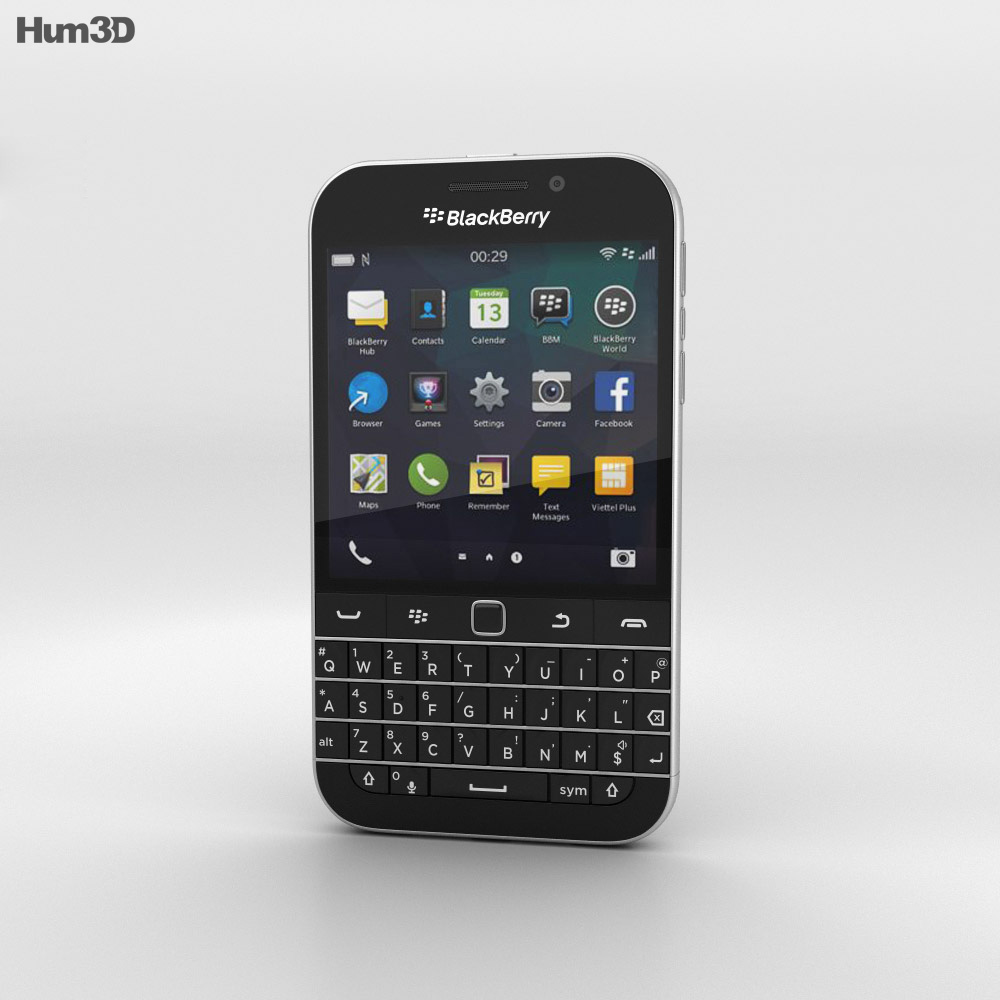 BlackBerry Classic Black 3d model