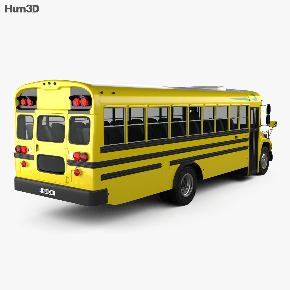 Blue Bird Vision School Bus L3 2015 3d model back view