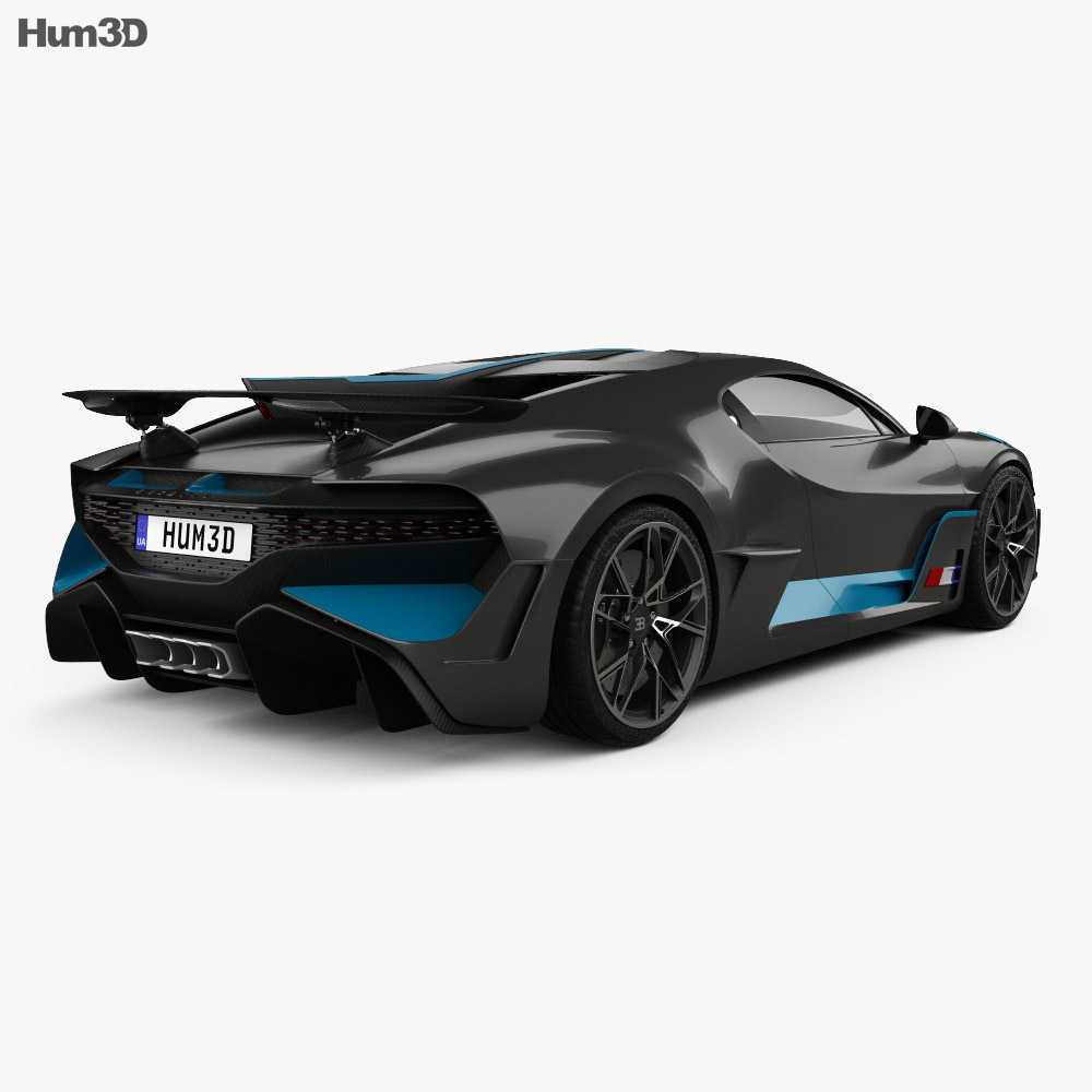 Bugatti Divo 2020 3d model back view