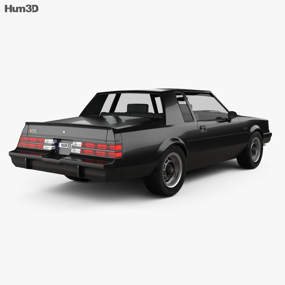 Buick Regal Grand National 1987 3d model back view