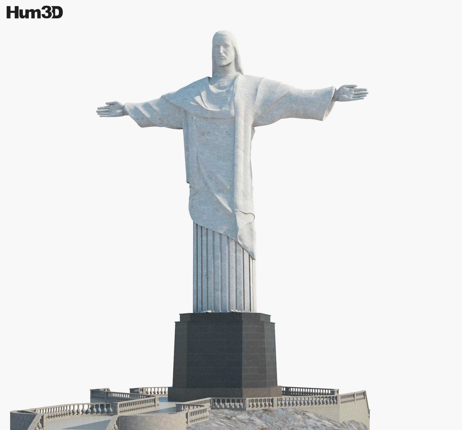 Christ the Redeemer statue 3d model