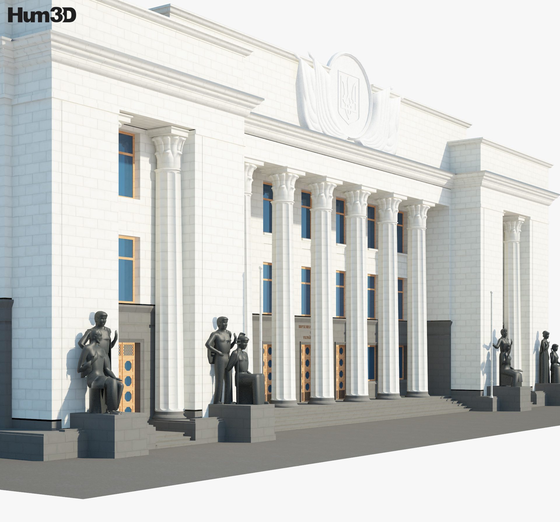 Verkhovna Rada of Ukraine building 3d model