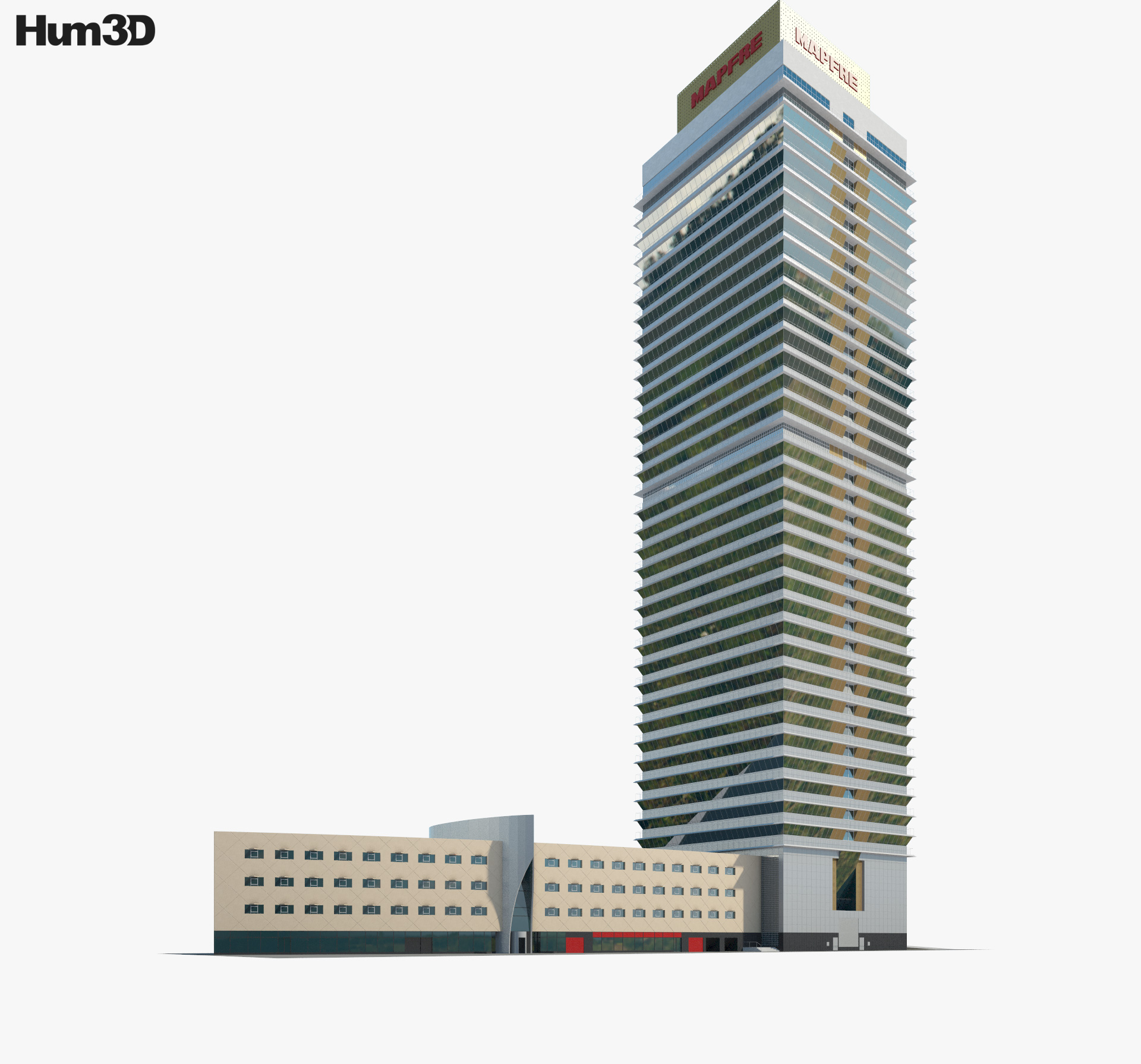 Torre Mapfre 3D model - Architecture on Hum3D