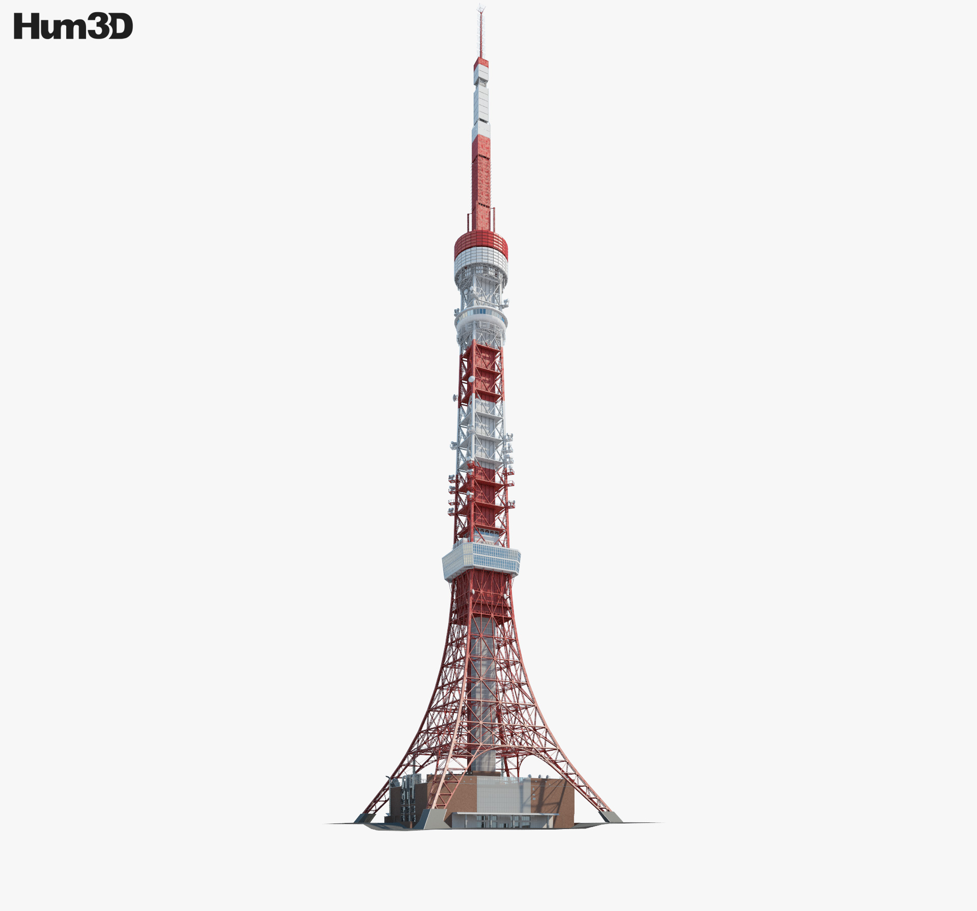 Tokyo Tower 3D model Architecture on Hum3D