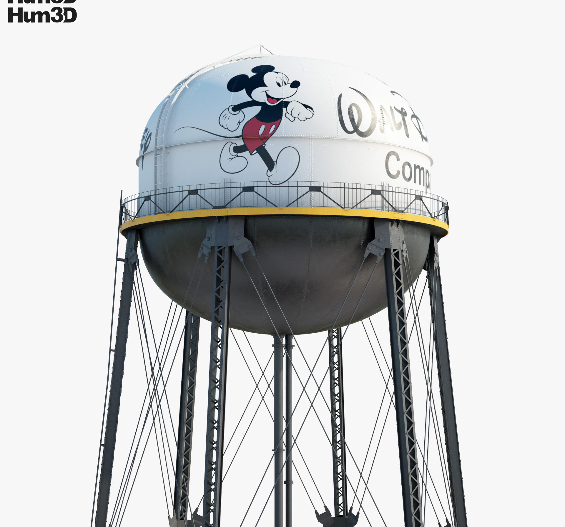 Walt Disney Studios Water Tower 3d model