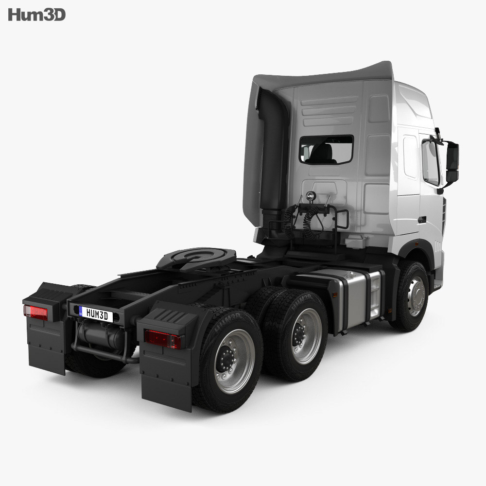 CNHTC Howo A7 Camión Tractor 2019 Modelo 3D vista trasera