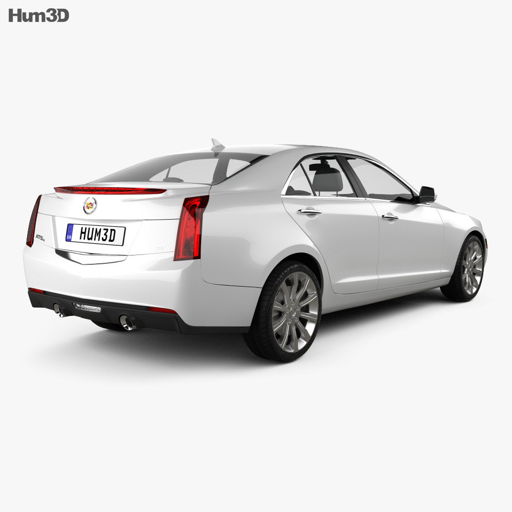 Cadillac ATS 2016 3D模型 后视图