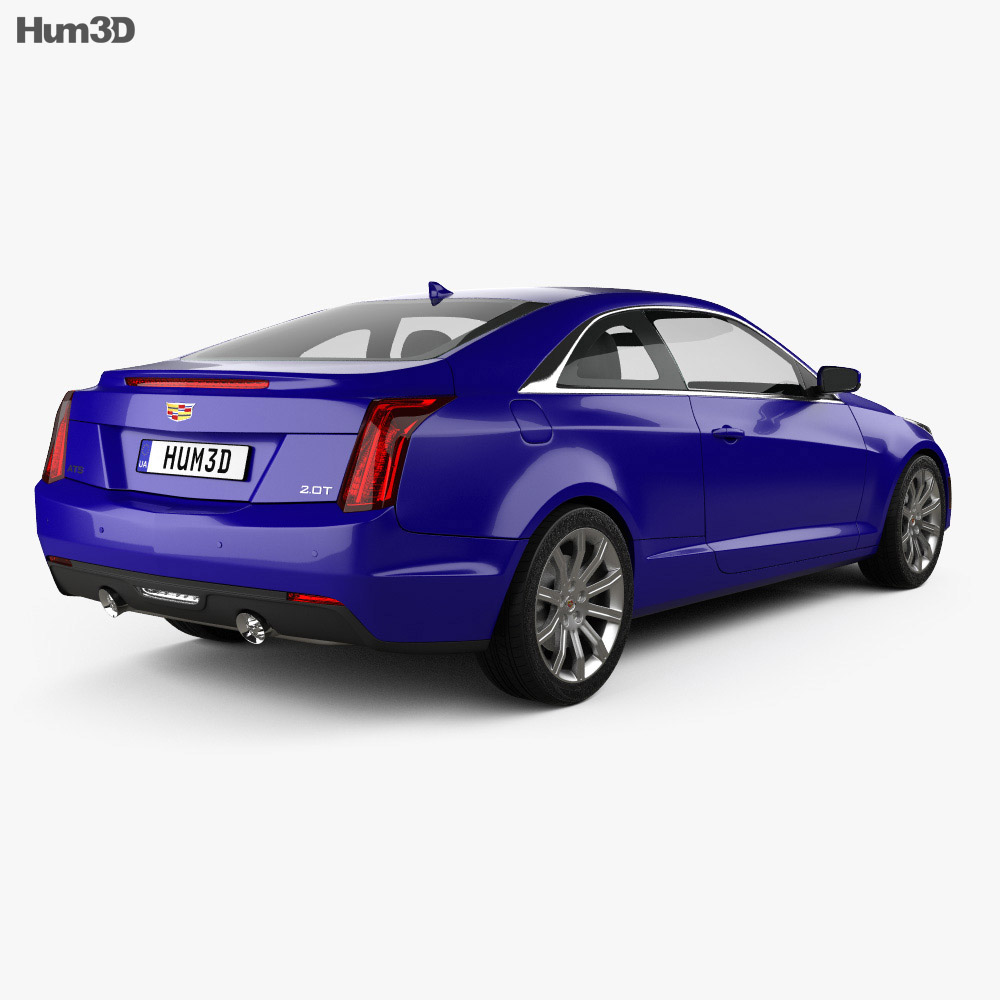 Cadillac ATS coupe 2018 3D模型 后视图