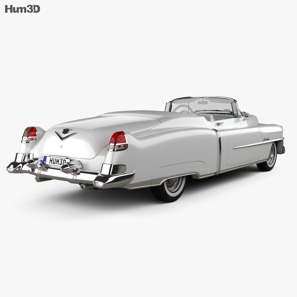 Cadillac Eldorado 敞篷车 1953 3D模型 后视图