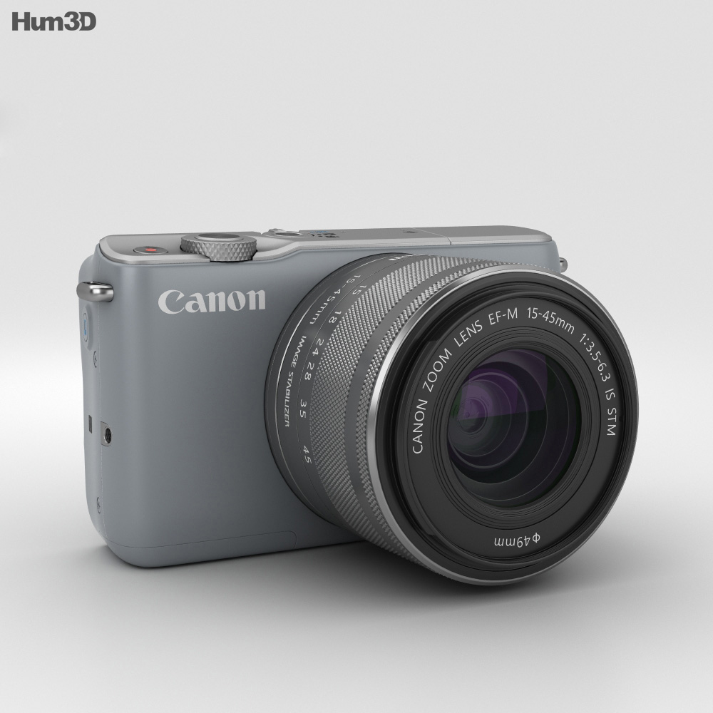 Canon EOS M10 Gray 3D model - Electronics on Hum3D