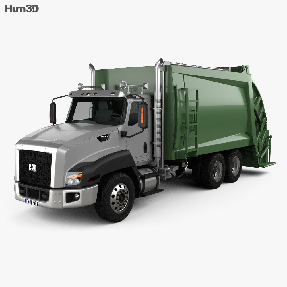 Caterpillar CT660 Rolloffcon Garbage Truck 2011 3D  model 