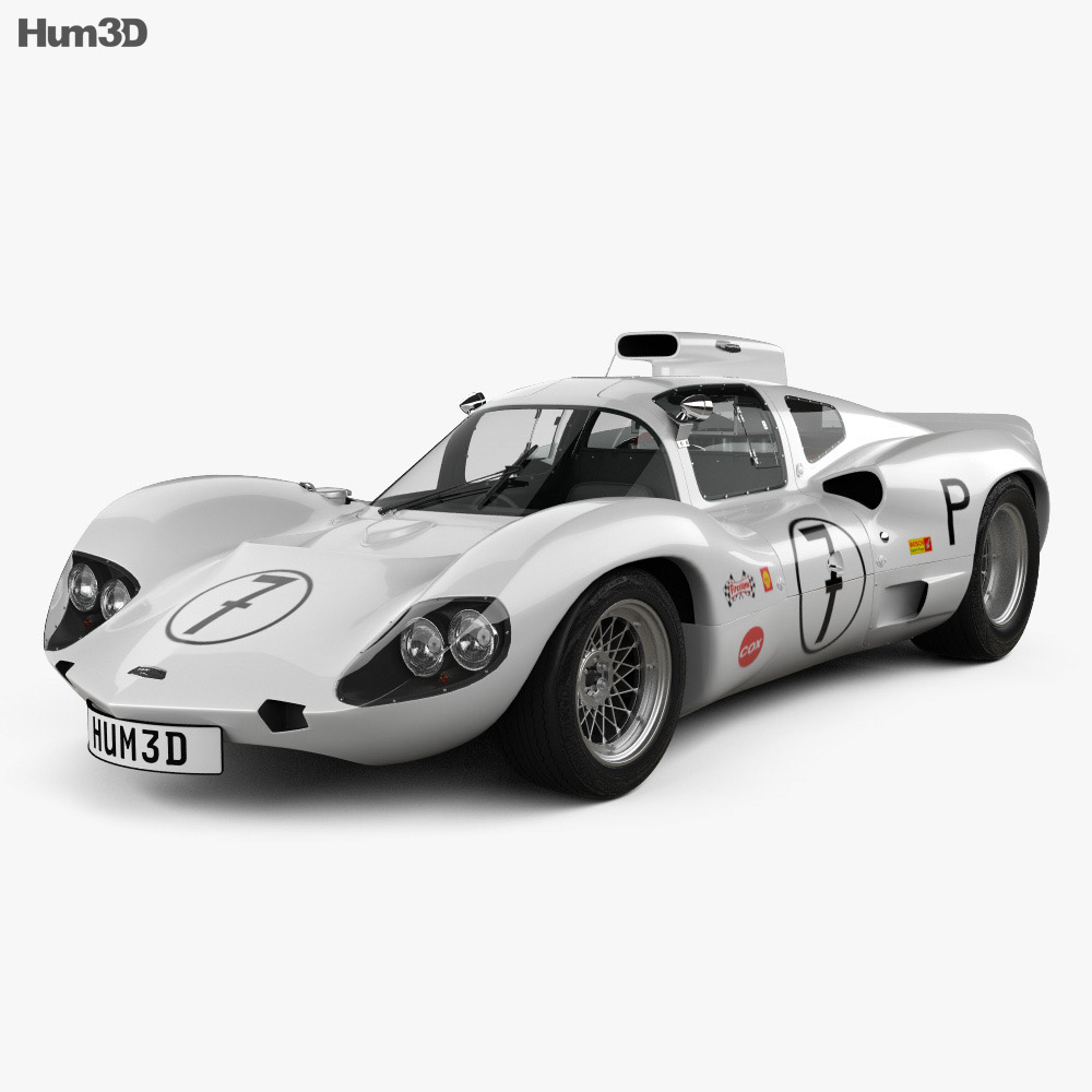 Chaparral 2D  Race Car  with HQ interior 1966 3D model  