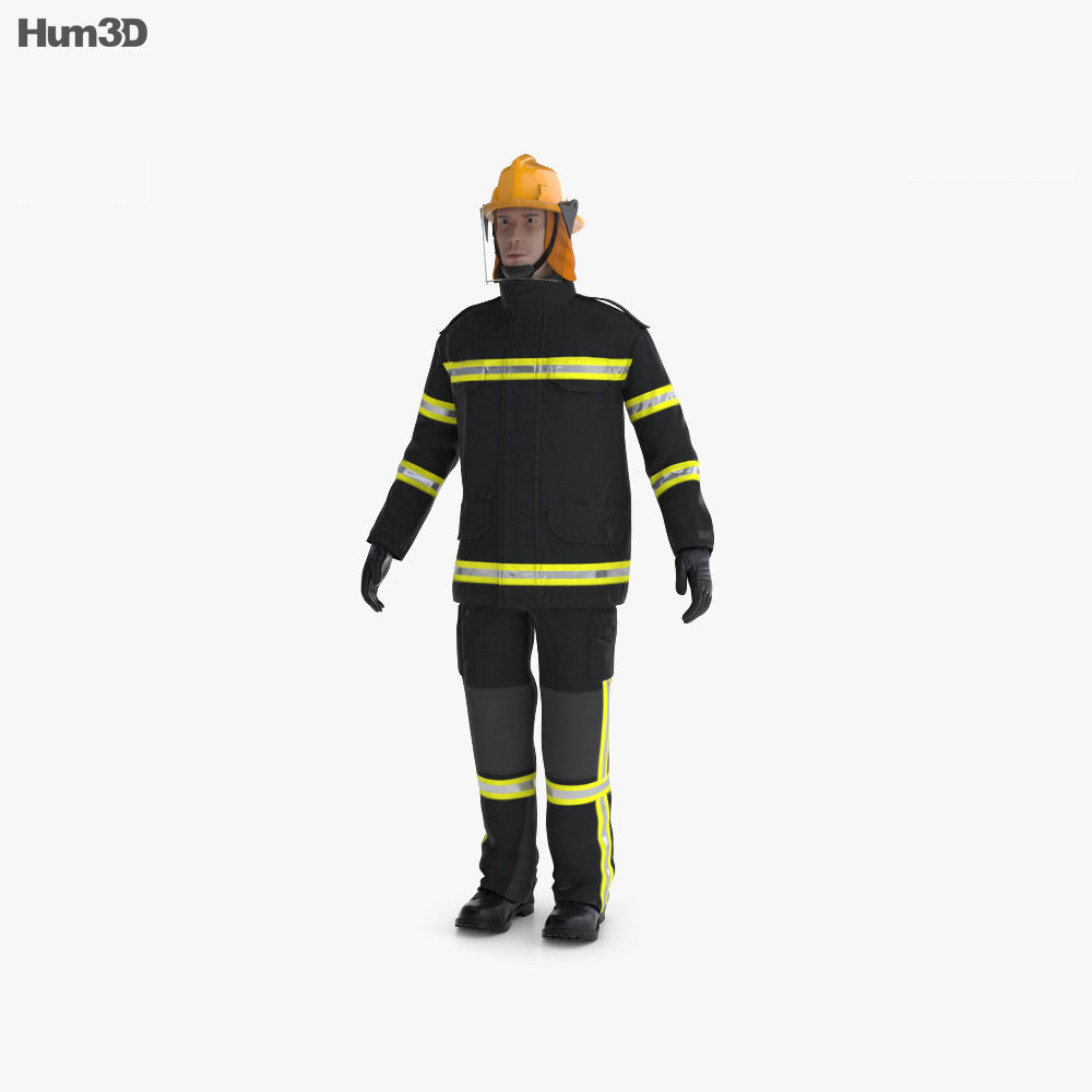 Пожежний 3D модель