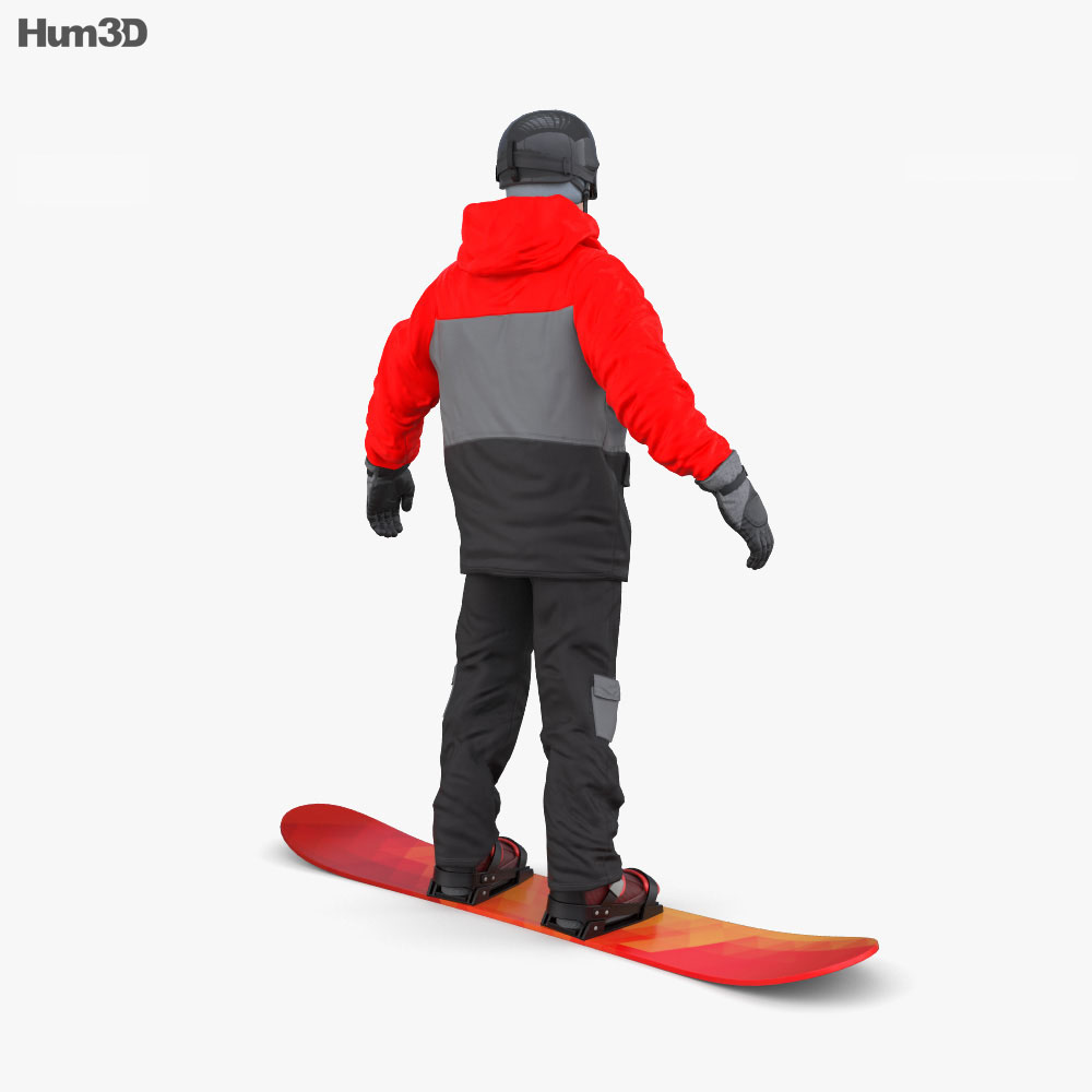 L'homme du snowboard Modèle 3d