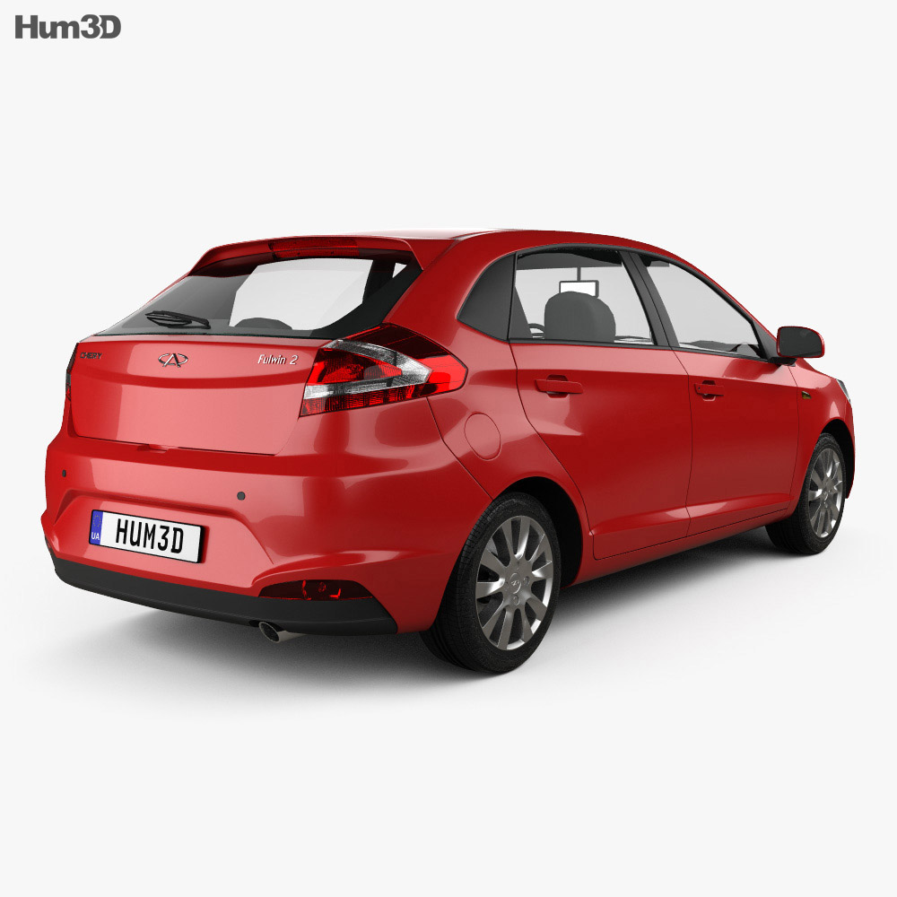 Chery A13 (Fulwin 2) Mk2 hatchback 2015 3d model back view