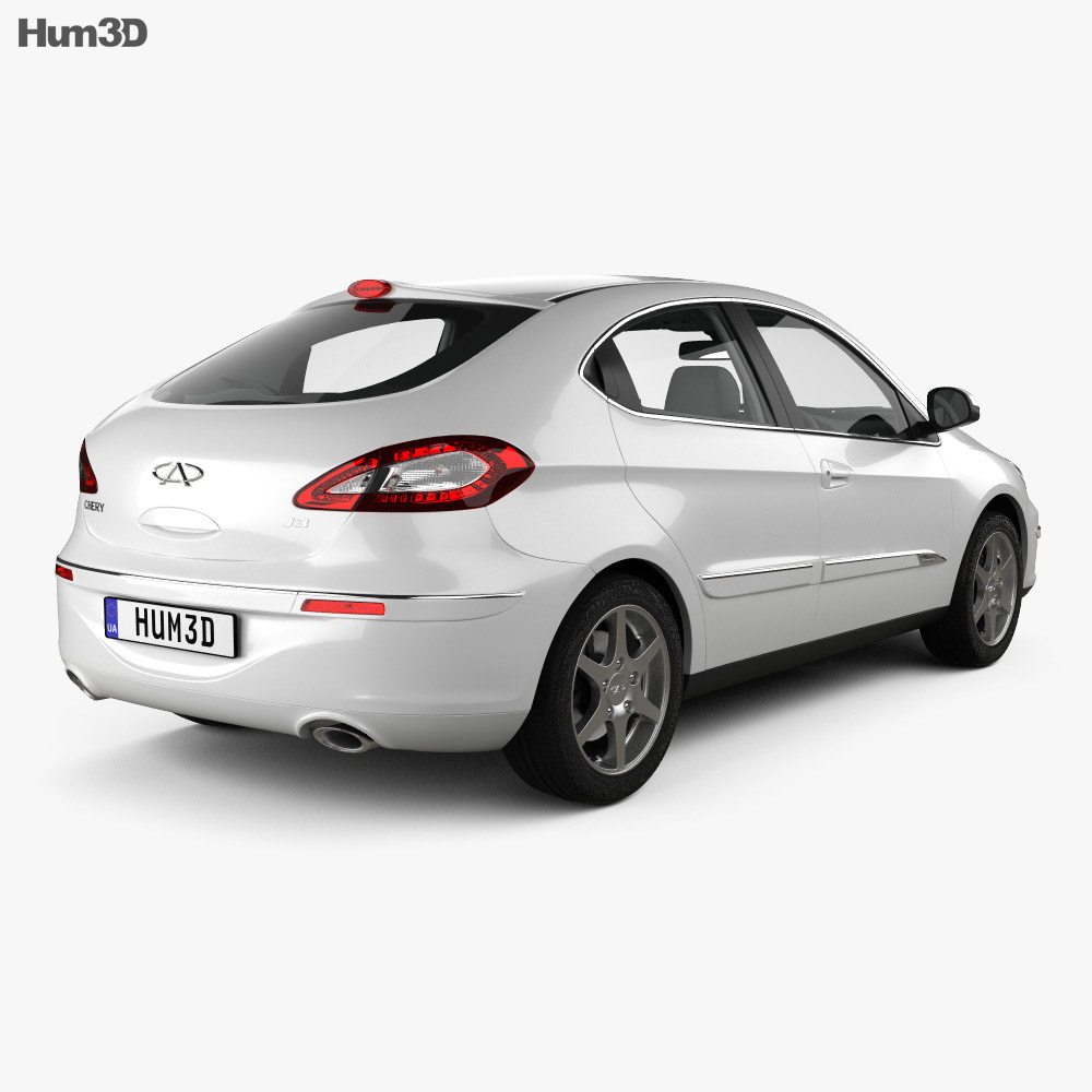 Chery A3 (J3) hatchback 5-door with HQ interior 2013 3d model back view