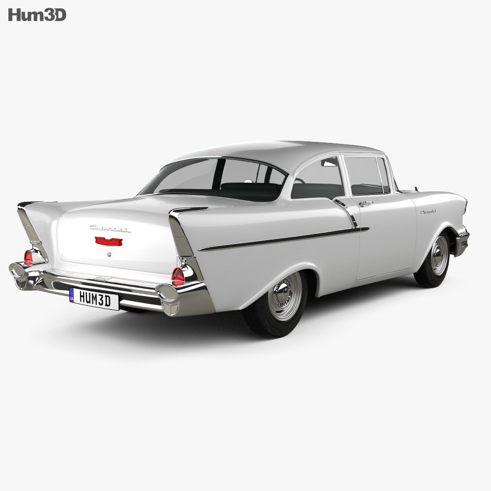 Chevrolet 150 Sedán 1957 Modelo 3D vista trasera