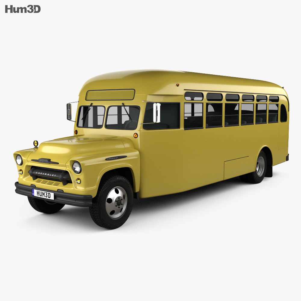 Chevrolet 6700 School Bus 1955 3d model