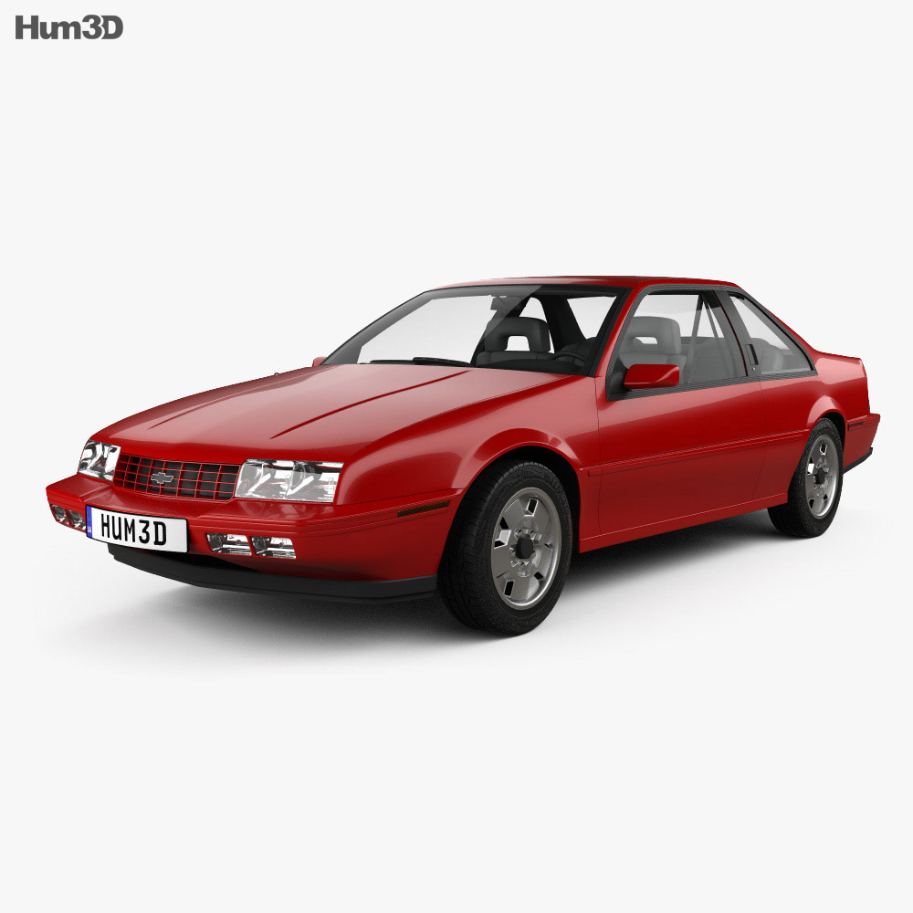 Chevrolet Beretta GT HQインテリアと 1988 3Dモデル