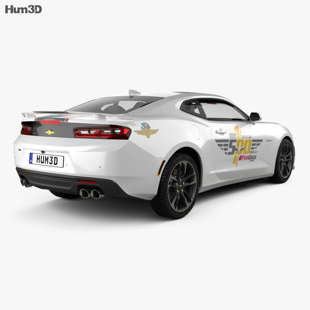 Chevrolet Camaro SS Indy 500 Pace Car 2017 3d model back view