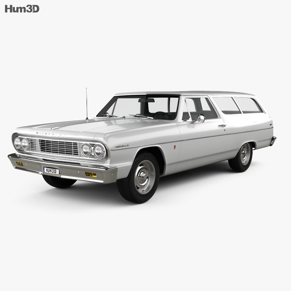 Chevrolet Chevelle (Malibu) 2-door wagon 1964 3d model