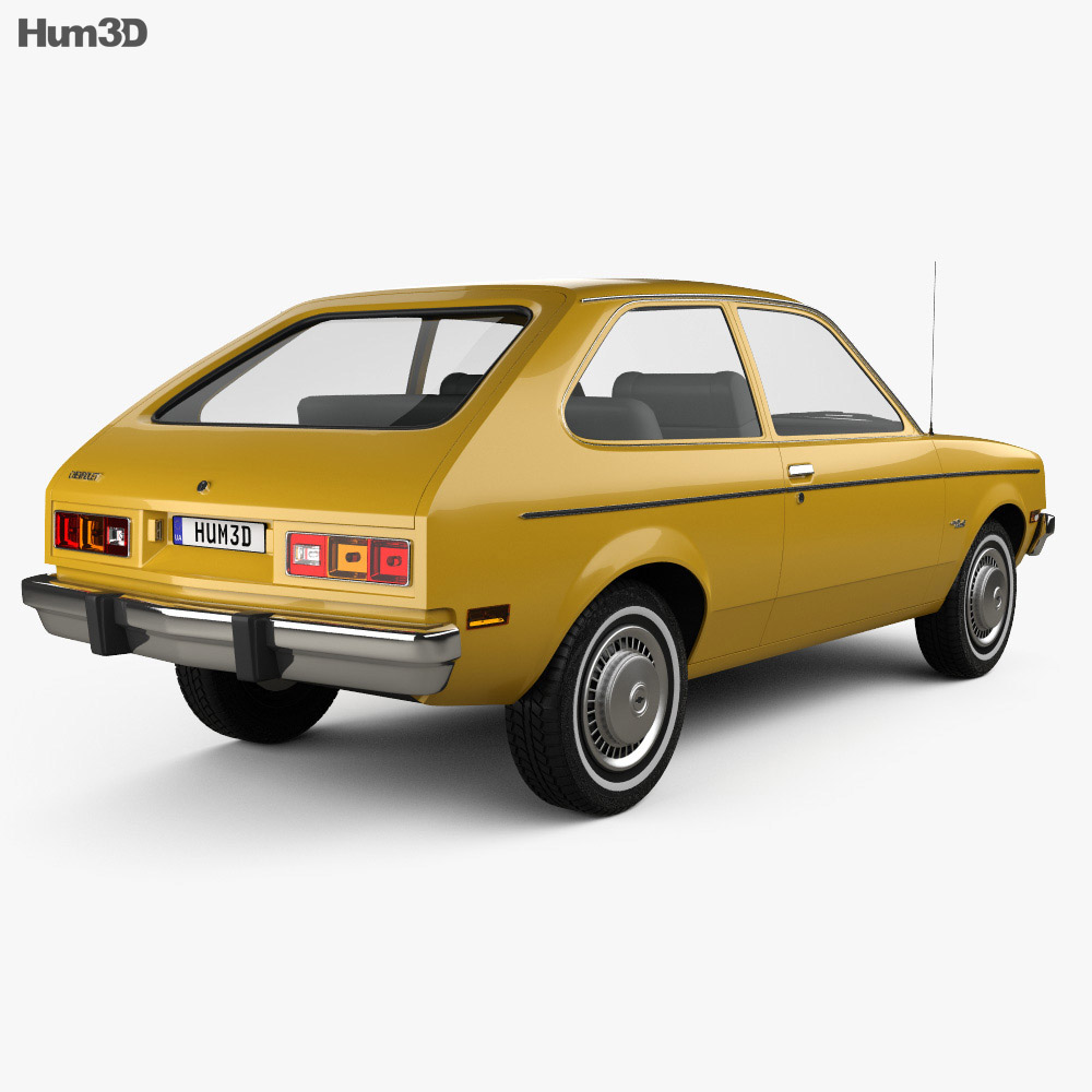 Chevrolet Chevette coupe 1976 3D模型 后视图