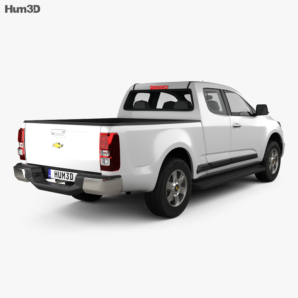 Chevrolet Colorado S-10 Extended Cab 2016 3d model back view