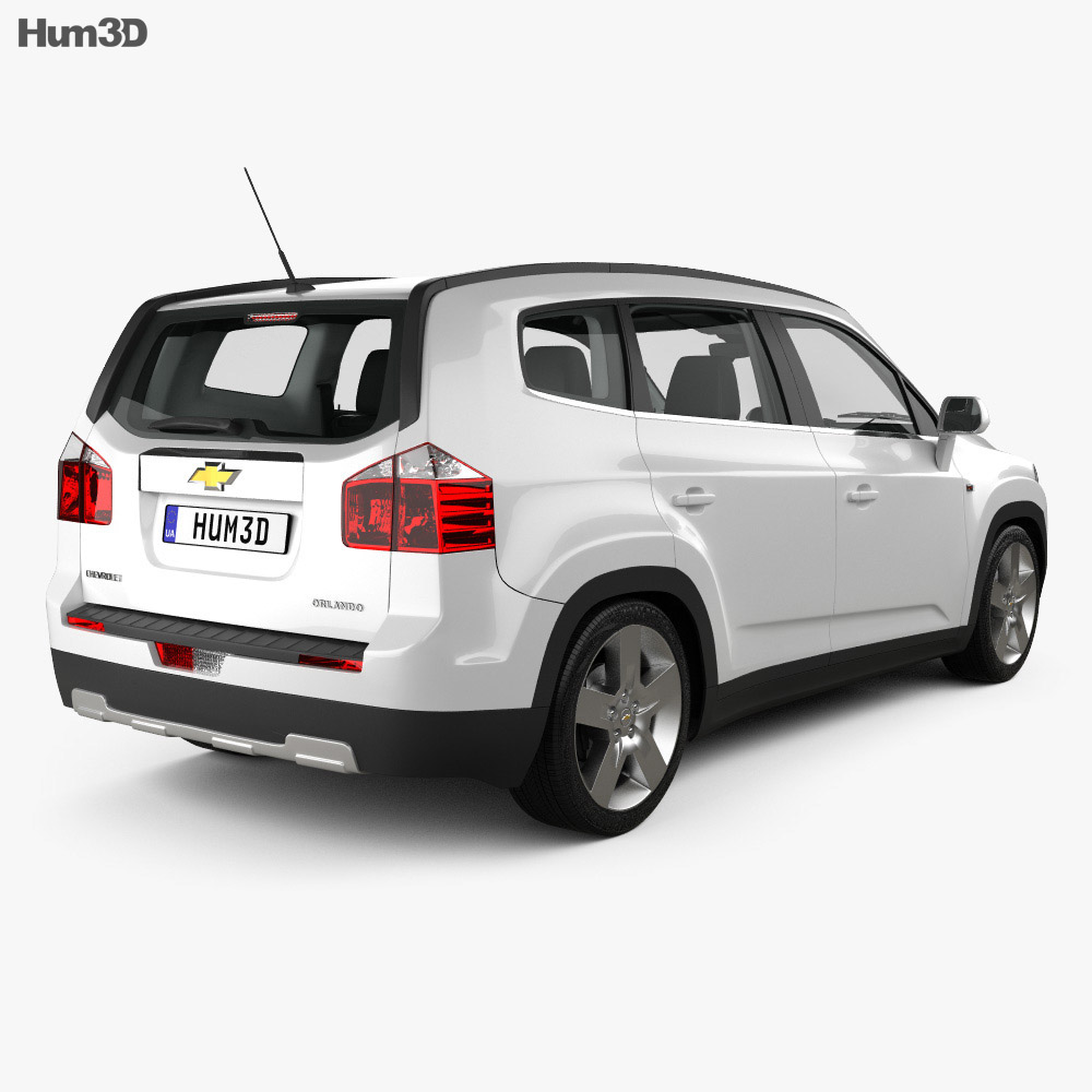 Chevrolet Orlando з детальним інтер'єром 2014 3D модель back view