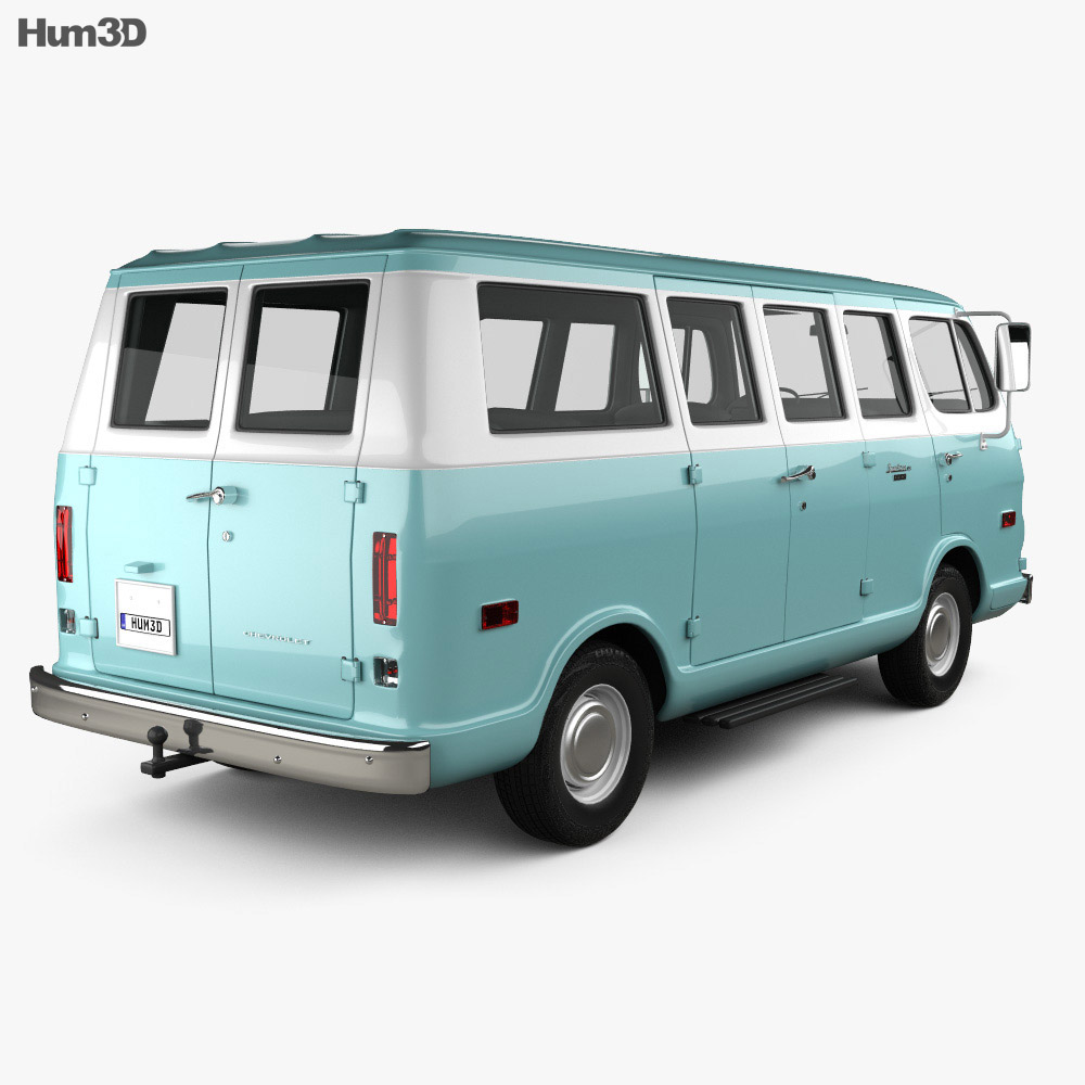Chevrolet Sport Van 1968 3D模型 后视图