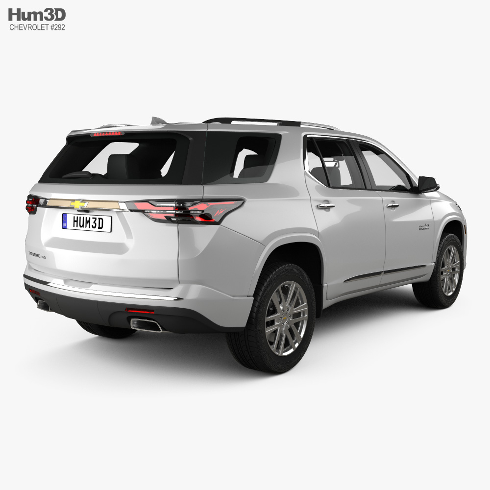 Chevrolet Traverse High Country 2022 3D 모델  back view