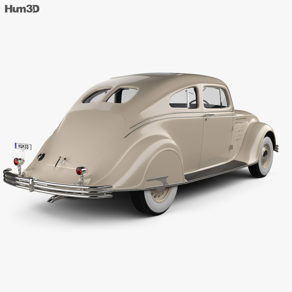 Chrysler Imperial Airflow 1934 3D模型 后视图