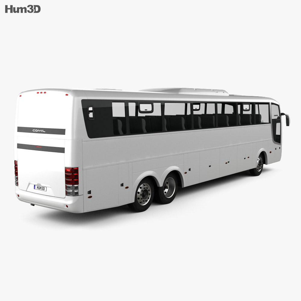 Comil Campione 3.65 Autobus 2012 Modello 3D vista posteriore