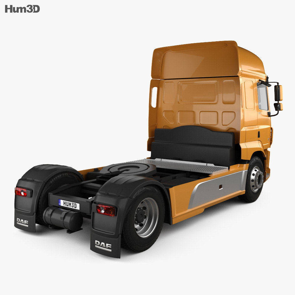 DAF CF Tractor Truck 2016 3d model back view