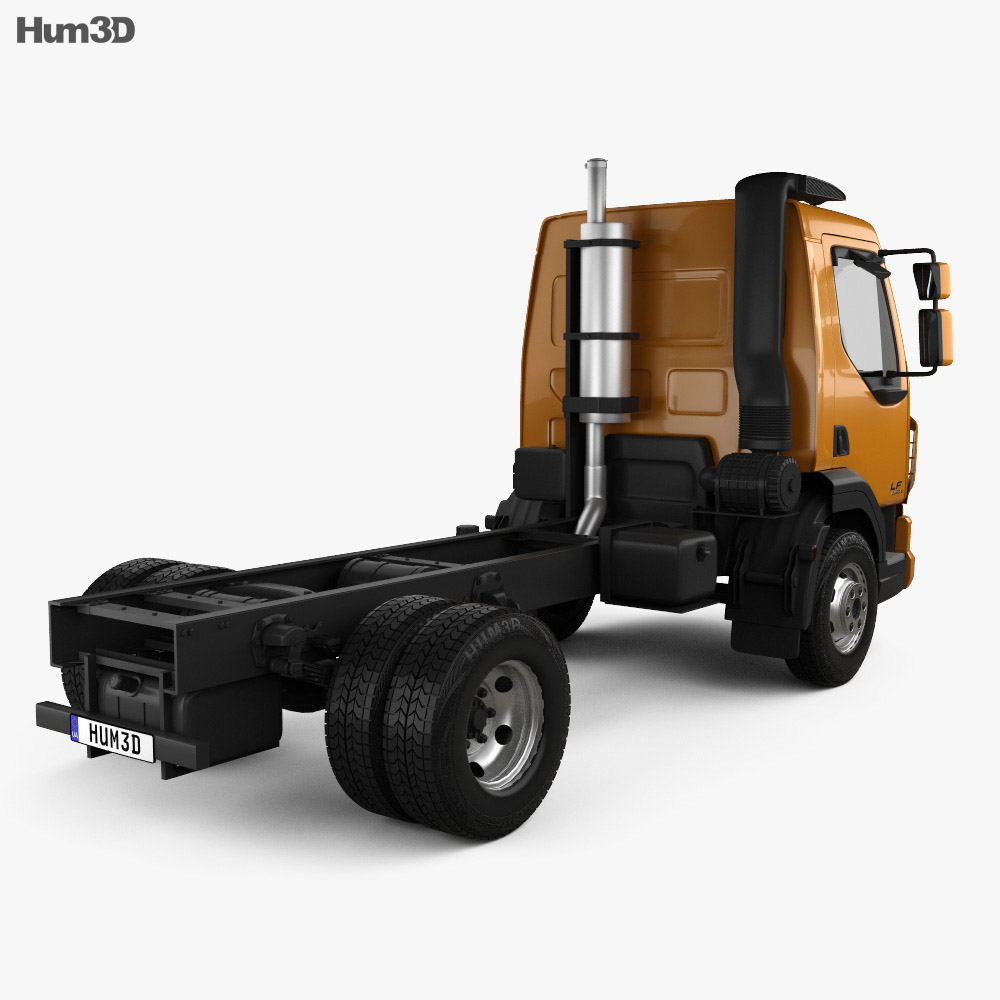 DAF LF 250 Chassis Truck 2016 3d model back view