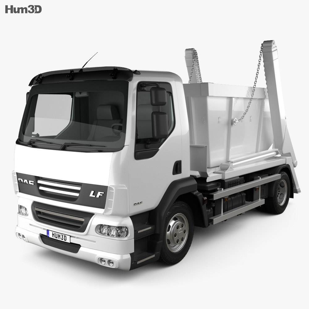 DAF LF Skip Loader 2014 3d model