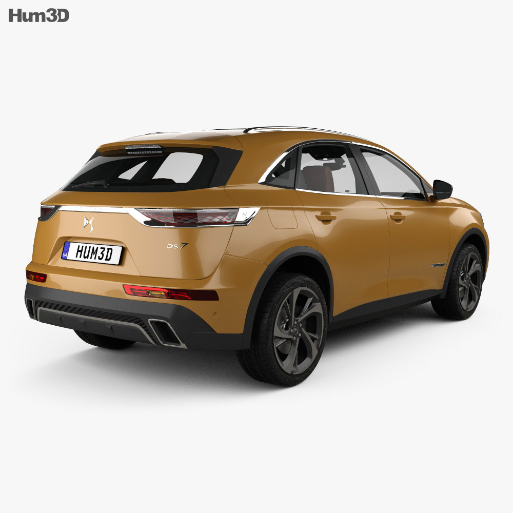 DS 7 Crossback with HQ interior 2019 3d model back view