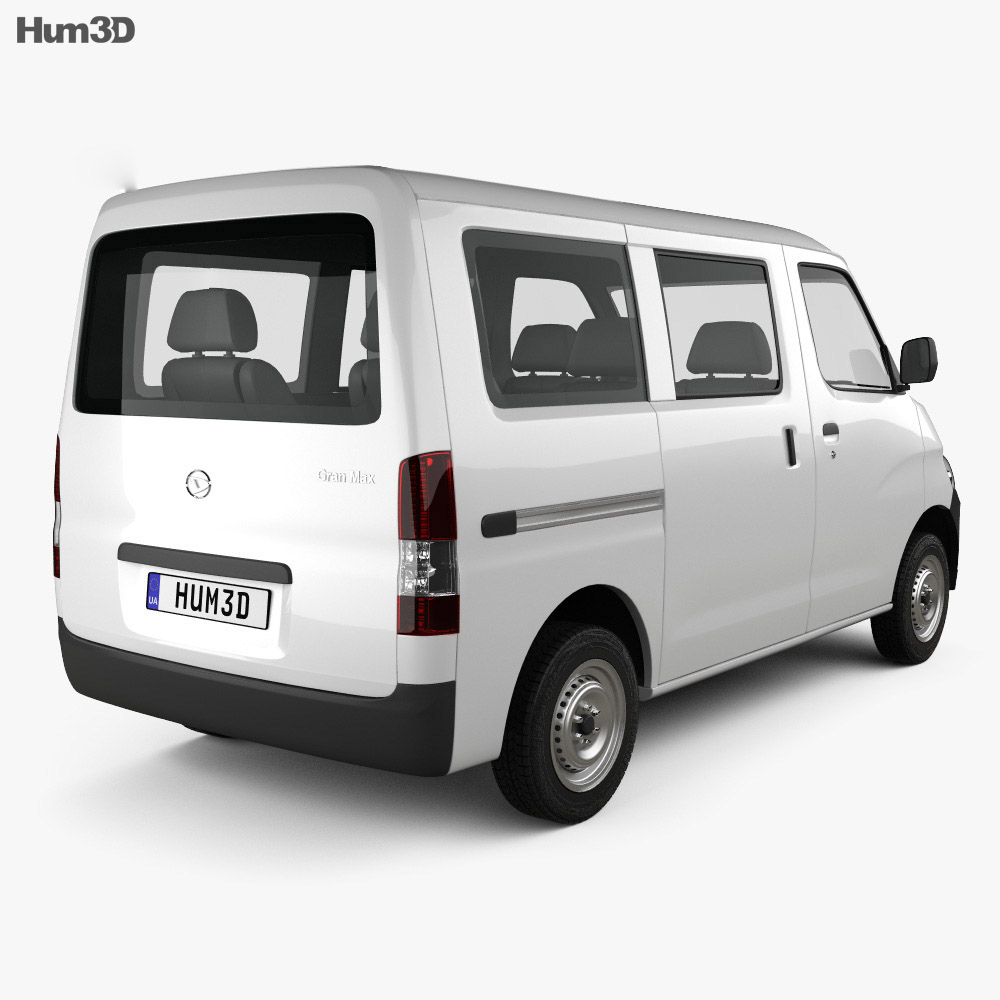 Daihatsu Gran Max Minibus 2014 3D-Modell Rückansicht