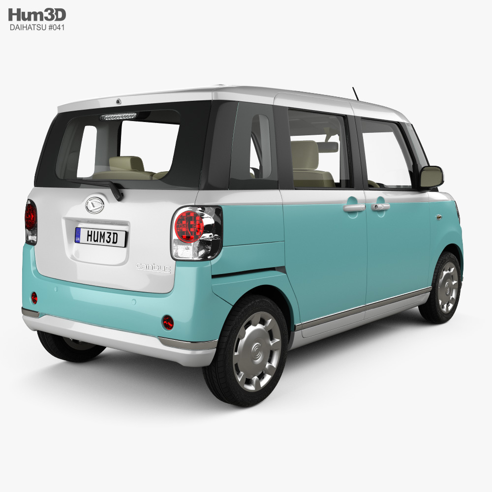 Daihatsu Move Canbus with HQ interior 2020 3d model back view