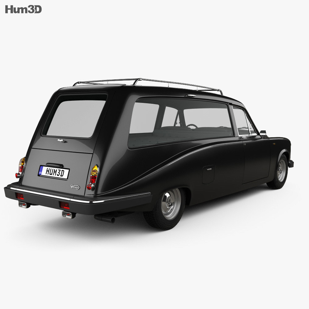 Daimler DS420 Hearse 1987 3d model back view