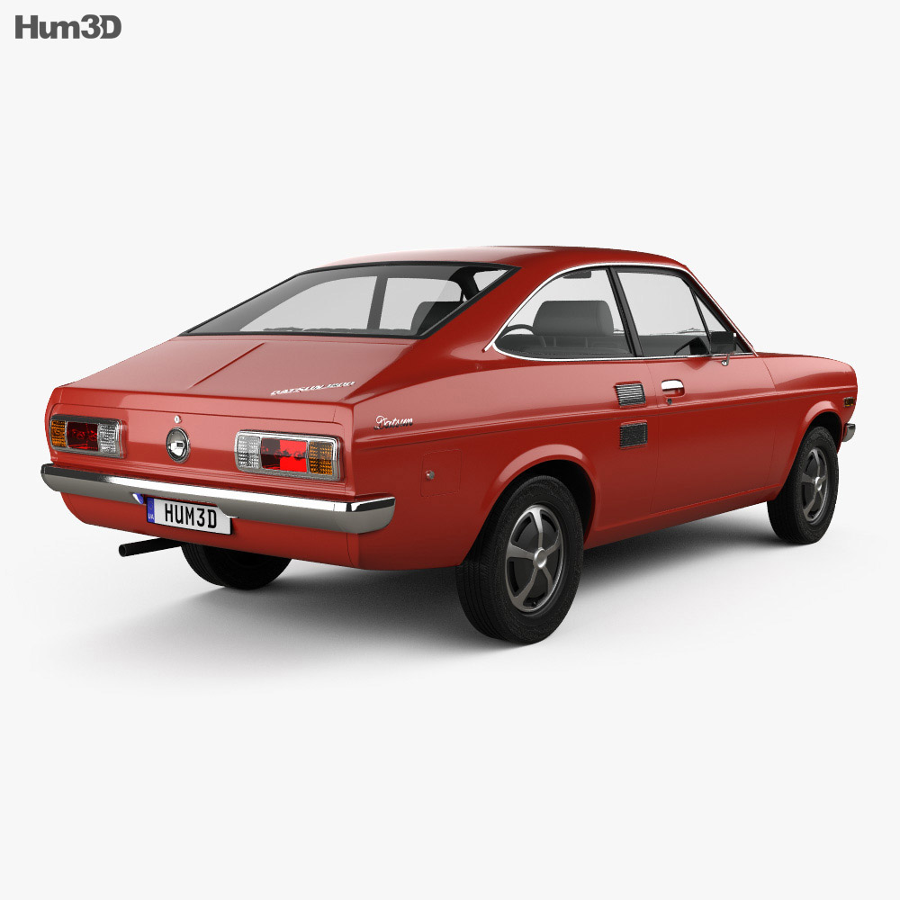 Datsun 1200 coupé 1970 3D-Modell Rückansicht