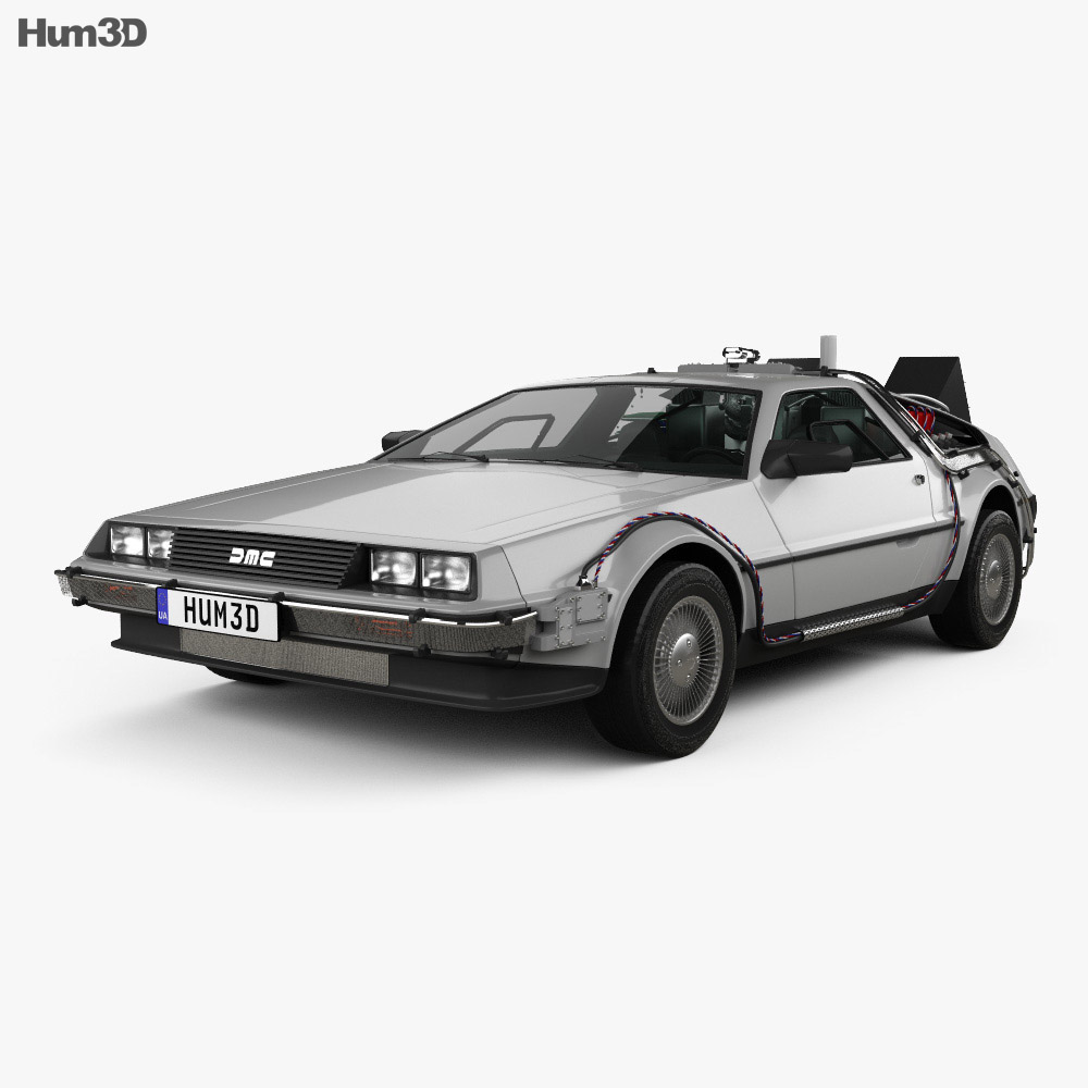 Back to the Future DeLorean car Modello 3D