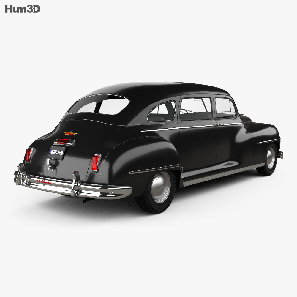 DeSoto Custom Suburban 轿车 1947 3D模型 后视图