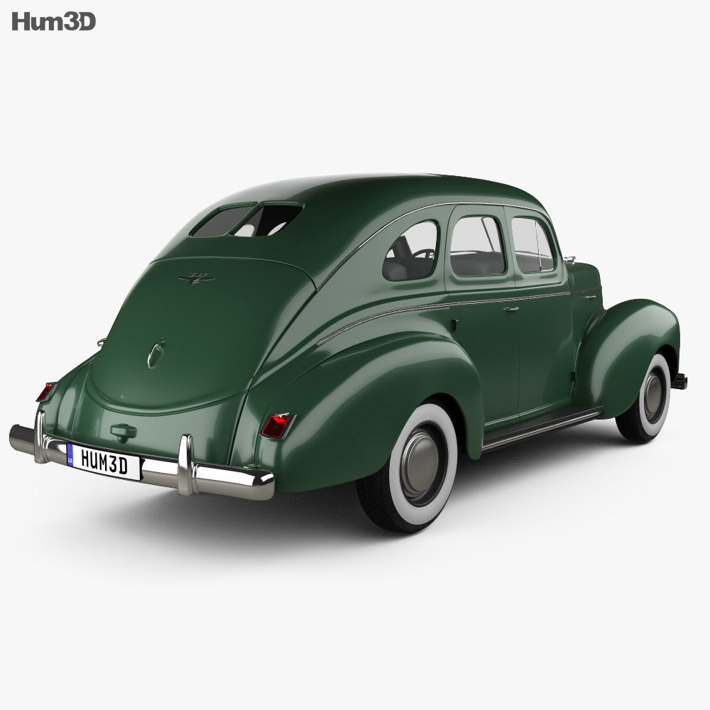 DeSoto Deluxe Touring Sedan 1939 3D 모델  back view