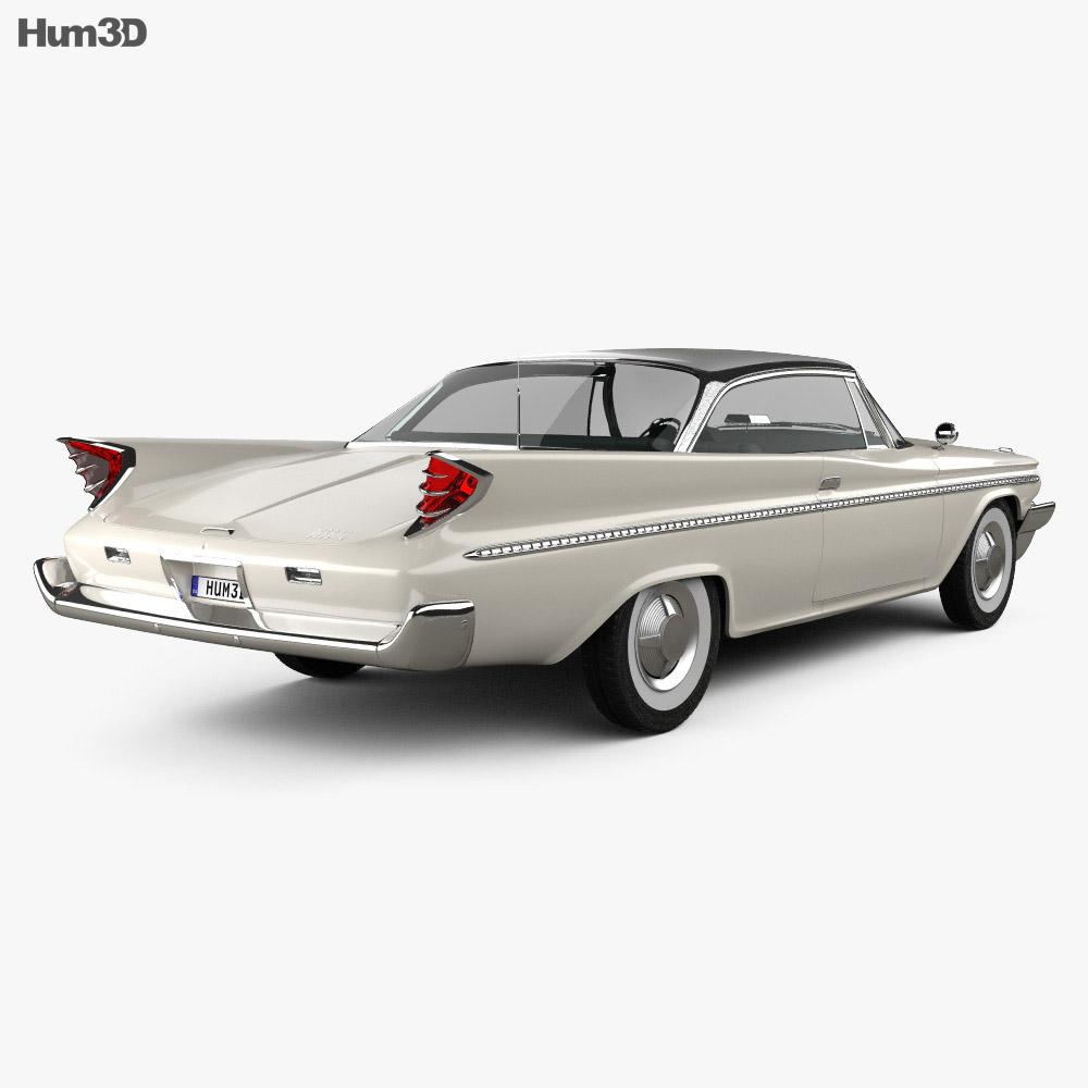 DeSoto Fireflite ハードトップ Coupe 1960 3Dモデル 後ろ姿